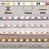 Tira LED 12V 14,4W 60 LEDs 5050 Por Metro IP20