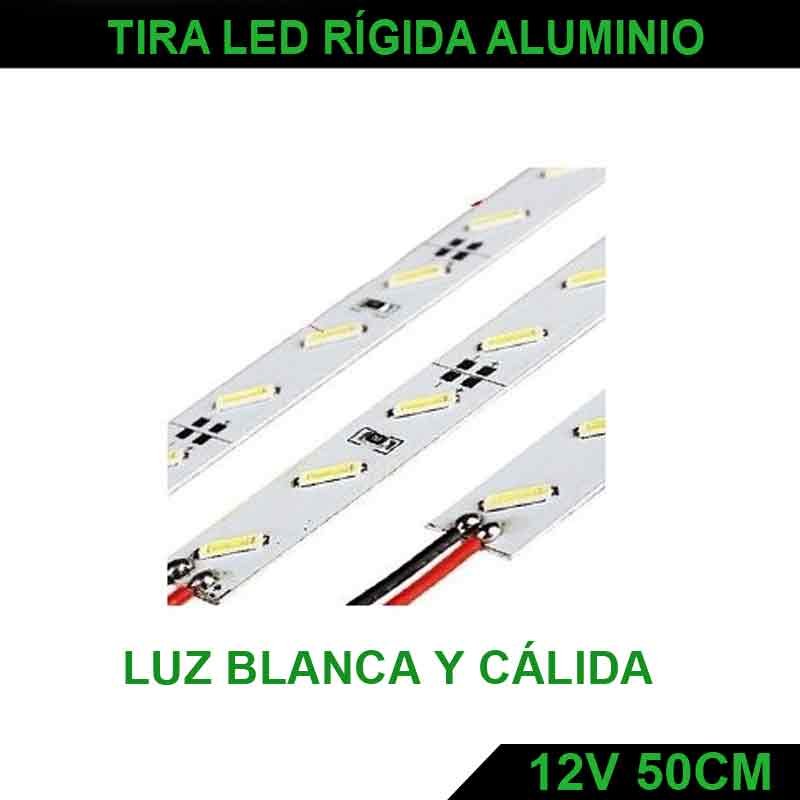 Tira LED Rígida Aluminio 50cm LEDs 7020 12V