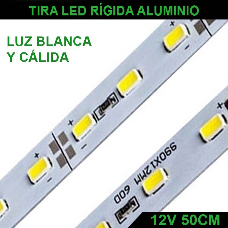 Tira LED Rígida Aluminio 50cm 36 LEDs 5630 12V