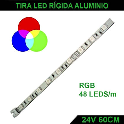 Tira LED Rígida 60cm RGB 11,13W / 48 LEDs por Metro 24V