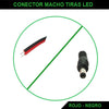 Conector Macho para Tiras LED con Cable Rojo - Negro