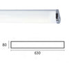 Regleta Plafón Cromado ICE para Tubo LED T8 600mm