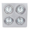 Empotrable Aluminio Rayado Basculante Cuadrado 4 Luces