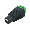 Clema conector rojo negro para tiras de LED hembra jack