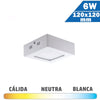 Plafón LED Cuadrado Blanco 6 W 120x120mm