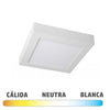 Plafón LED Cuadrado Blanco 12W 170x170mm