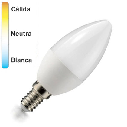 Bombilla LED Filamento E14 C37 4W Ámbar en Caja 2300-LM85531AE-Almacen  Electricidad