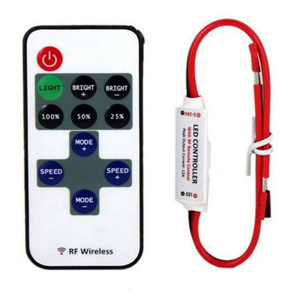 Mini Programador para Tira LED 12 / 24V 5A con Mando Rojo - Negro