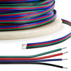 Cable RGB 4 vías para tiras LED multicolor.