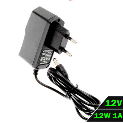 Alimentador LED 12V 1Amp 12W Conexión Jack Enchufable con Cable