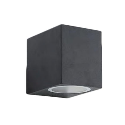 Aplique Pared Cuadrado 1 x GU10 Negro IP54