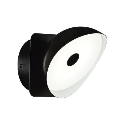 Aplique Pared LED 8W 15x15cm Forma Redonda Negro