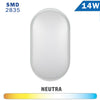 Aplique Superficie LED 14W Exterior IP54 Oval Color Gris