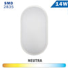 Aplique Superficie LED 14W Exterior IP54 Oval Color Blanco