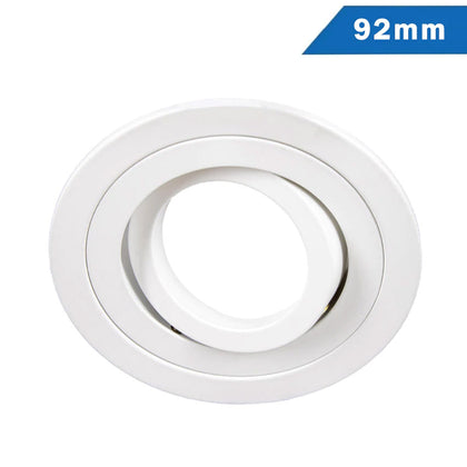 Aro Empotrable Basculante Redondo 92mm Blanco