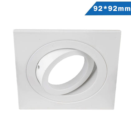 Aro Empotrable Basculante Blanco GU10 Cuadrado 92x92mm