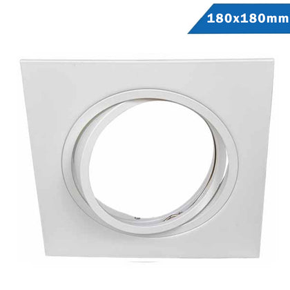 Empotrable Aluminio Blanco Basculante Cuadrado 1 Luz QR111