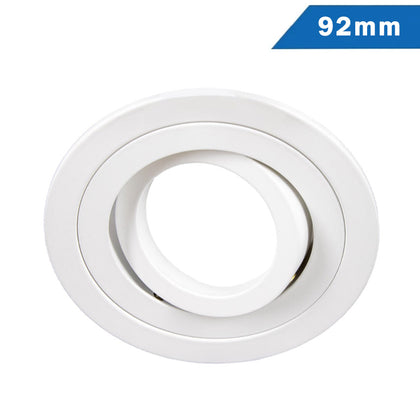 Aro Empotrable Basculante Blanco Redondo 92mm