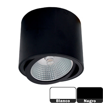 Foco LED Superficie AR111 Basculante Blanco / Negro