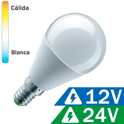 Bombilla LED E14 G45 6W 12V - 24V