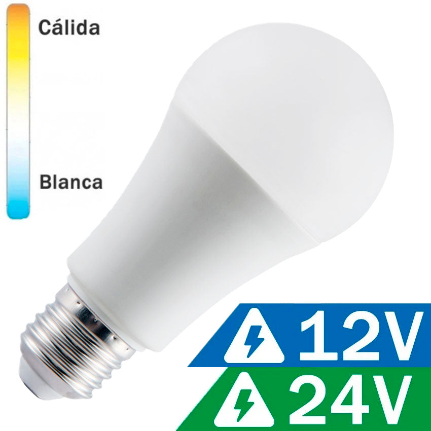 BOMBILLA LED E27 A60 11W STANDARD 12 - 24V – LedyLuz