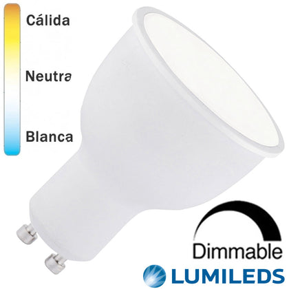 LED 09592 BOMBILLA GU10 REGULABLE 6W 6000K 525lm 120º