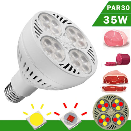 Bombilla LED PAR30 E27 35W Neodimio 3000K + Rojo