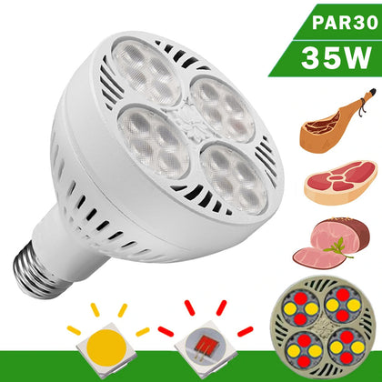 Bombilla LED PAR30 E27 35W Neodimio 2700K + Rojo