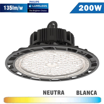 Campana LED UFO 200W Plus Chip Philips