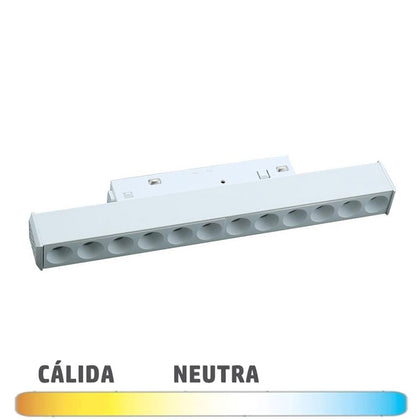 Foco para Carril Magnético 48V 12W Lineal 38º Color Blanco