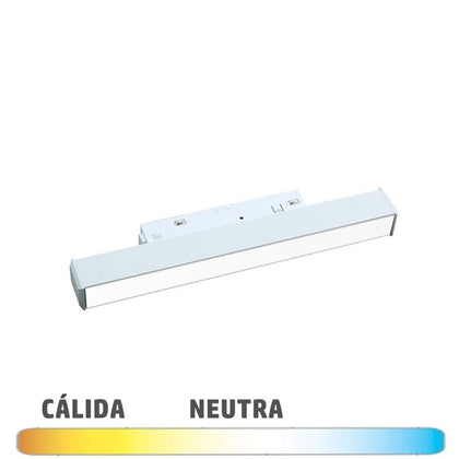Foco para Carril Magnético 48V 10W Lineal Continuo 120º Color Blanco
