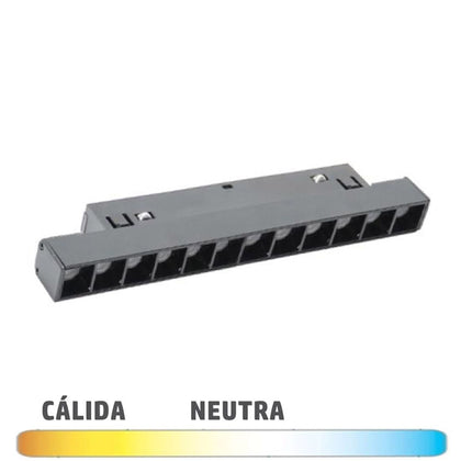 Foco para Carril Magnético 48V 12W Lineal 38º Color Negro