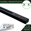 Carril Monofásico 2 Metros Negro Reforzado