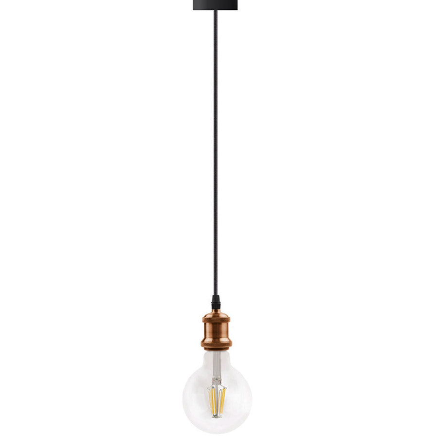 Colgante Vintage para Bombillas E27 Cobre