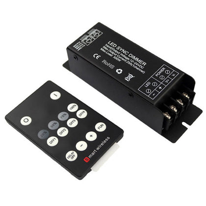 Controlador Tiras LED Monocolor 12 / 24V con Mando para Sincronizar