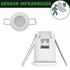 Detector Sensor Movimiento 360º Empotrar Techo Mini Blanco