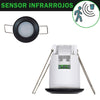 Detector Sensor Movimiento 360º Empotrar Techo Mini Negro