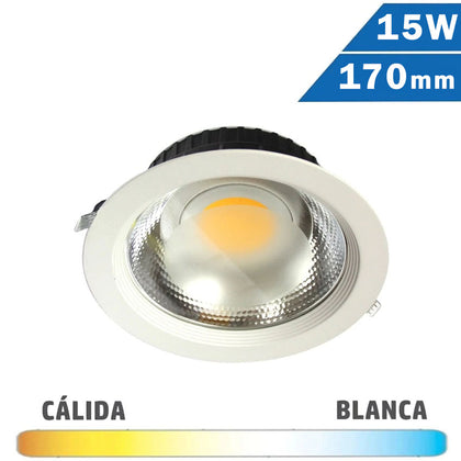 Downlight LED COB 15W 170mm Diam Redondo