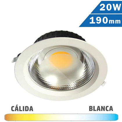 Downlight LED COB 20W 190mm Diam. Redondo