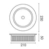 Downlight LED COB 30W 230mm Redondo