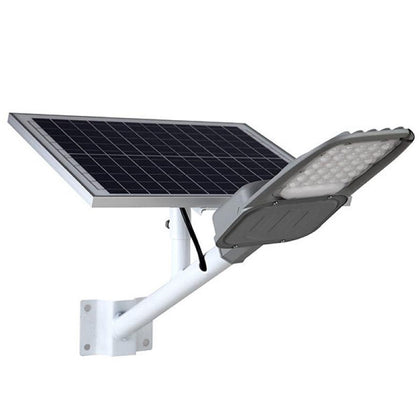 Farola LED Solar Gris 60W Alumbrado con Placa Solar y Mando