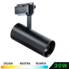 Foco LED Negro Monofásico 30W CCT