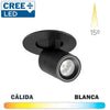 Foco Empotrado Retráctil Mini LED 3W 15 COB Negro