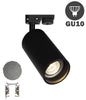 Foco carril trifásico para bombillas LED GU10 con filtro UGR en acabado negro