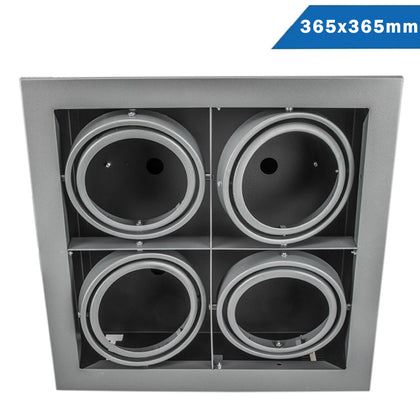 Empotrable Kardan Basculante Cuadrado 4 Luces QR111 Gris Desc