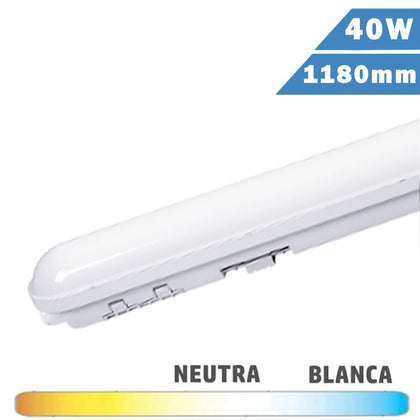 Pantalla Estanca LED 40W 120cm IP65 Alta Luminosidad
