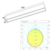 Luminaria LED Lineal Superficie Blanca 24W 600mm