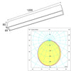 Luminaria LED Lineal Superficie Negra 40W 1200mm