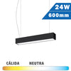 Luminaria LED Lineal Suspensión Negra 24W 600mm