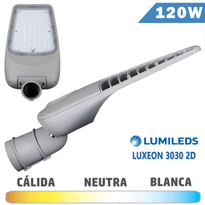 Farola Luminaria LED Vial Gris 120W Philips Lumileds con Soporte